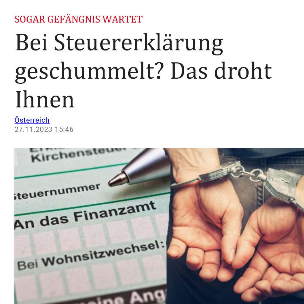 Bei Steuererklärung geschummelt? Das droht Ihnen.