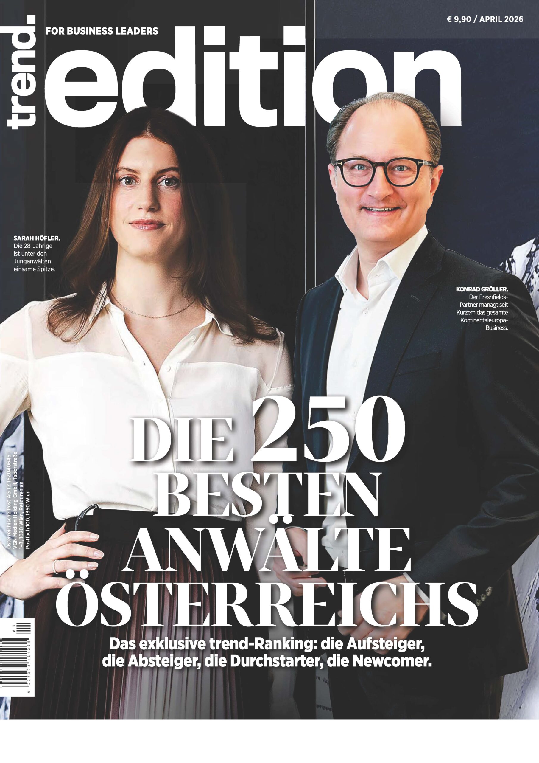 KINDL and HÖFLER ranked in TREND Lawyers Ranking 2026!
